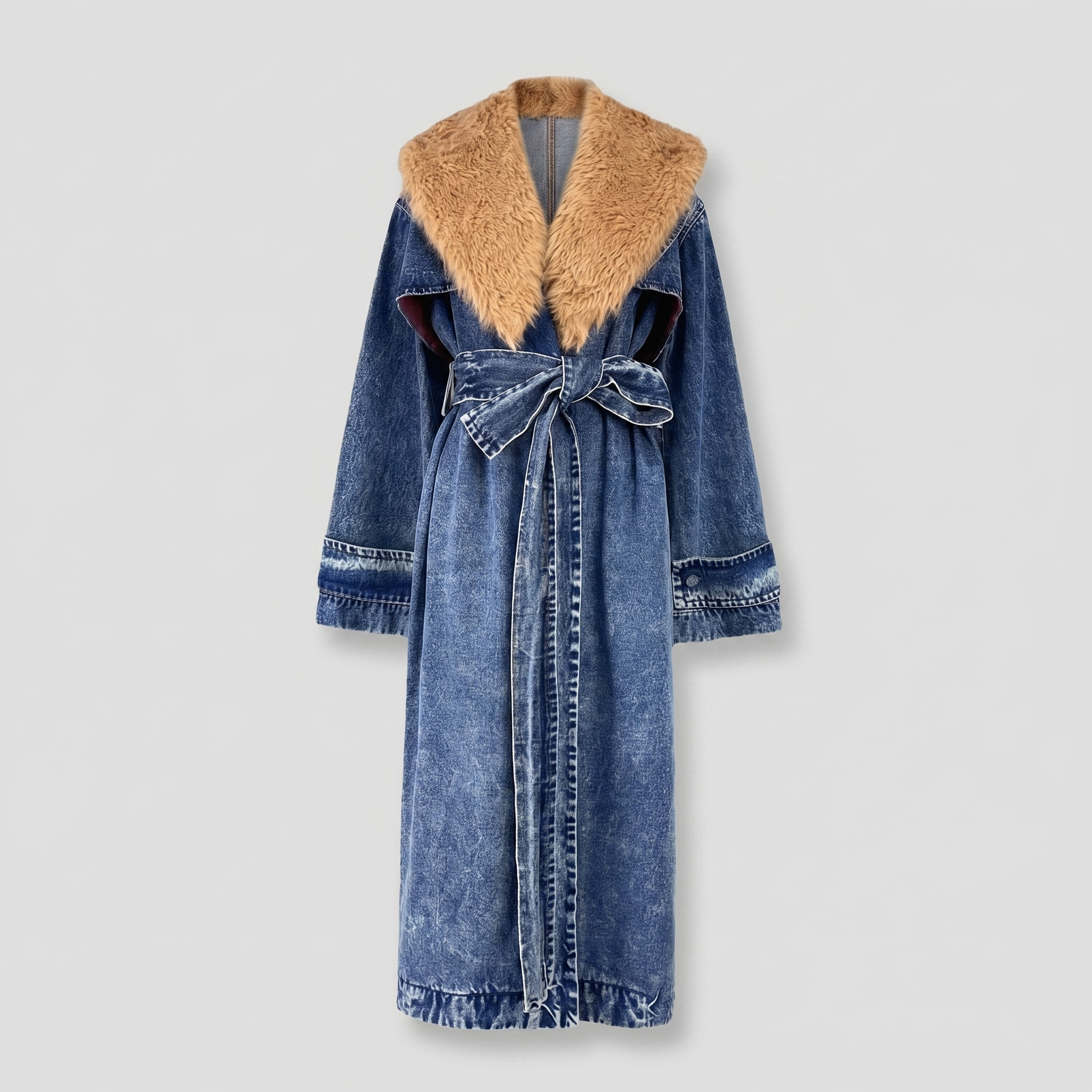 KIM'S | WOMEN'S COAT | BELTED | SHEARLING STYLE