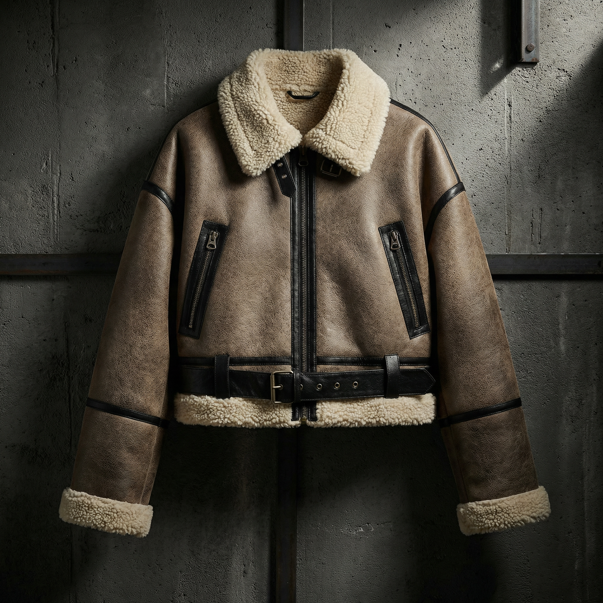 KIM'S | WOMEN'S AVIATOR JACKET | SHEARLING STYLE | PANELLED