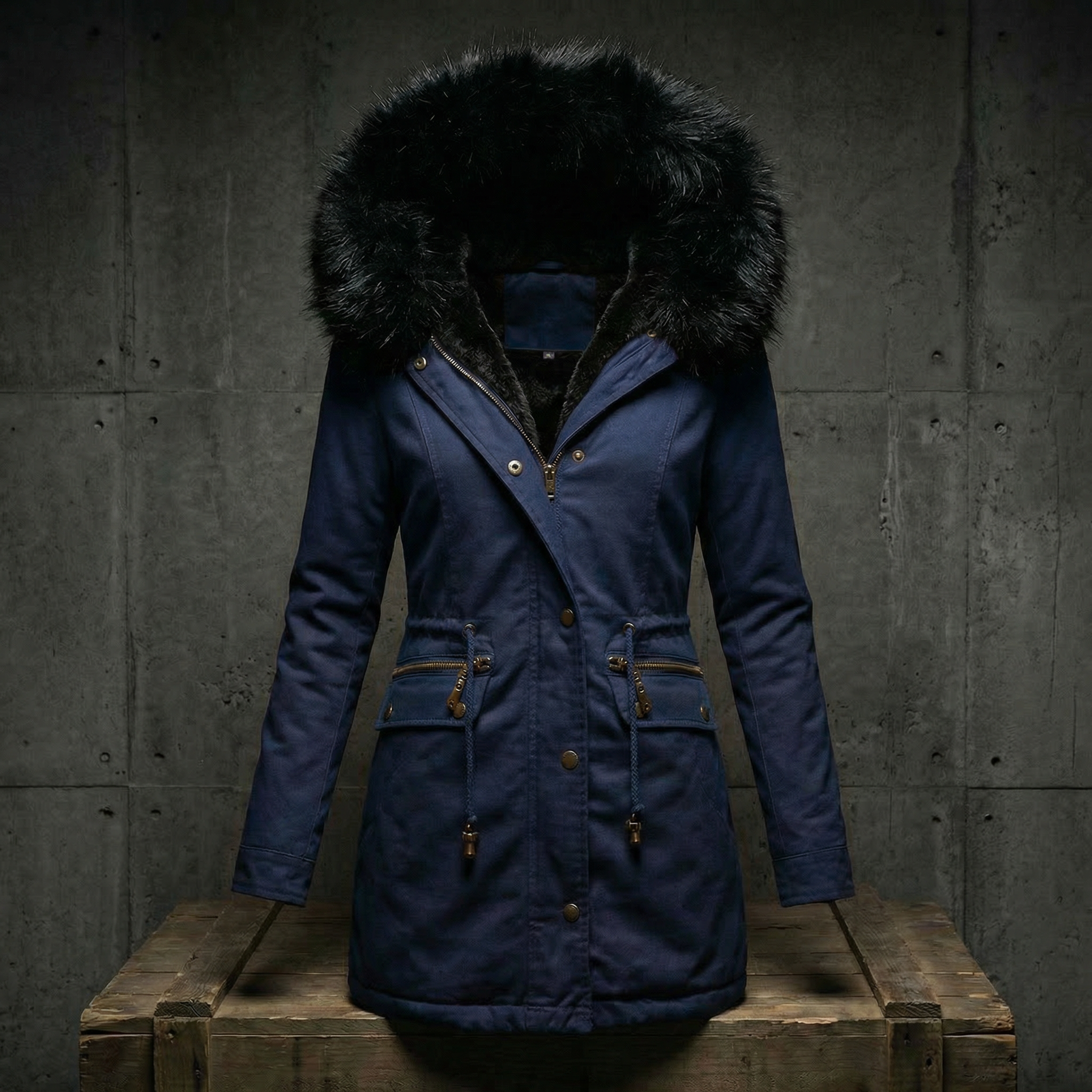 KIM'S | WOMEN'S PARKA JACKET | HOODED | TRIM DETAIL
