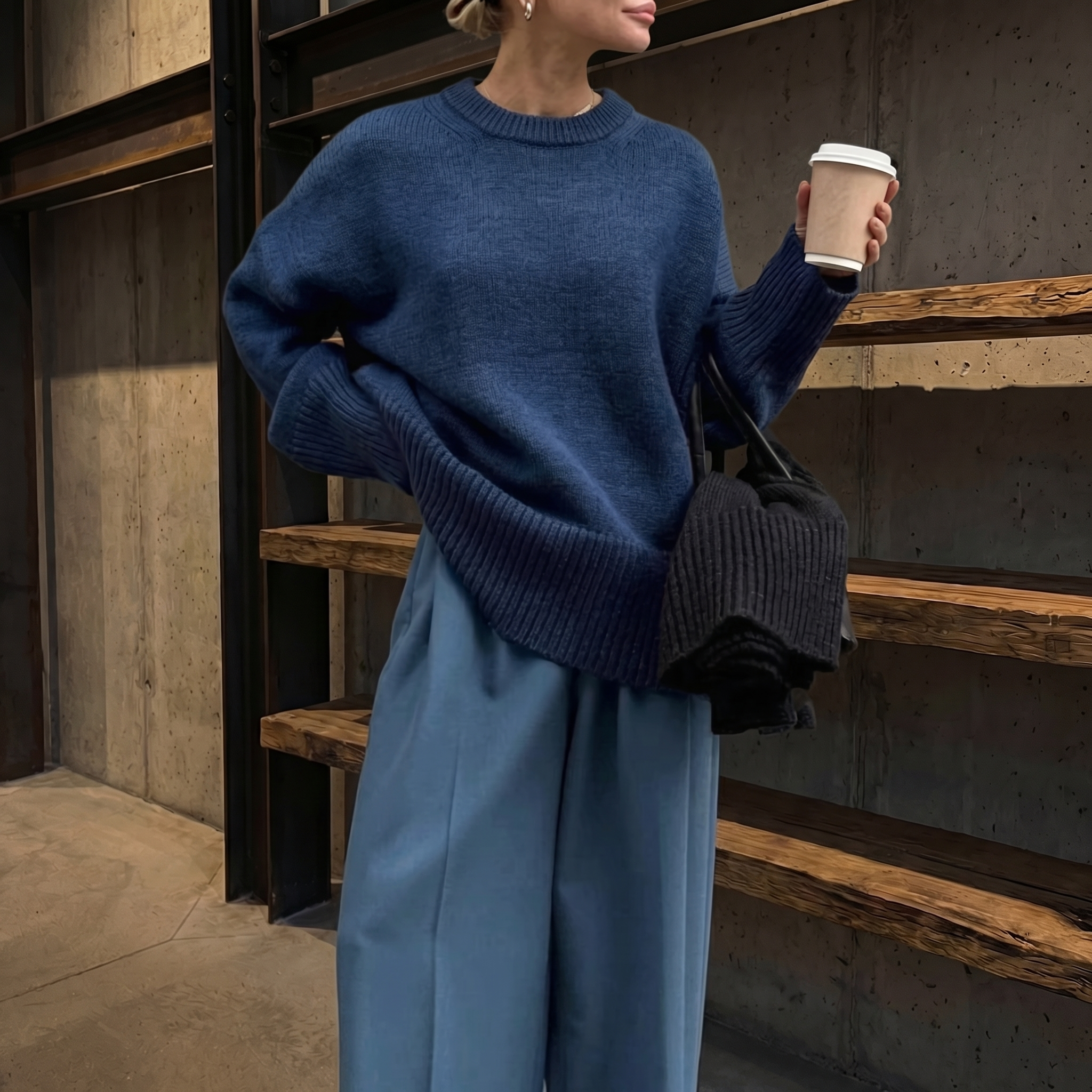 KIM'S | WOMEN'S SWEATER | DROPPED SHOULDER | OVERSIZED