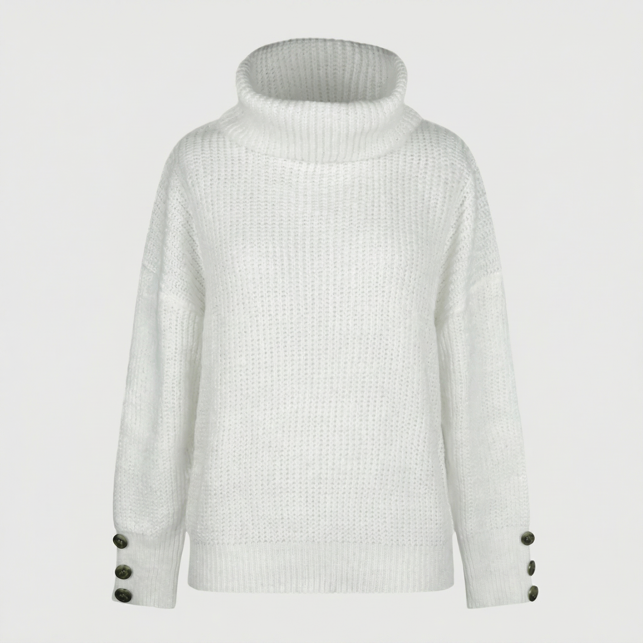 KIM'S | WOMEN'S SWEATER | TURTLENECK | BUTTON DETAIL