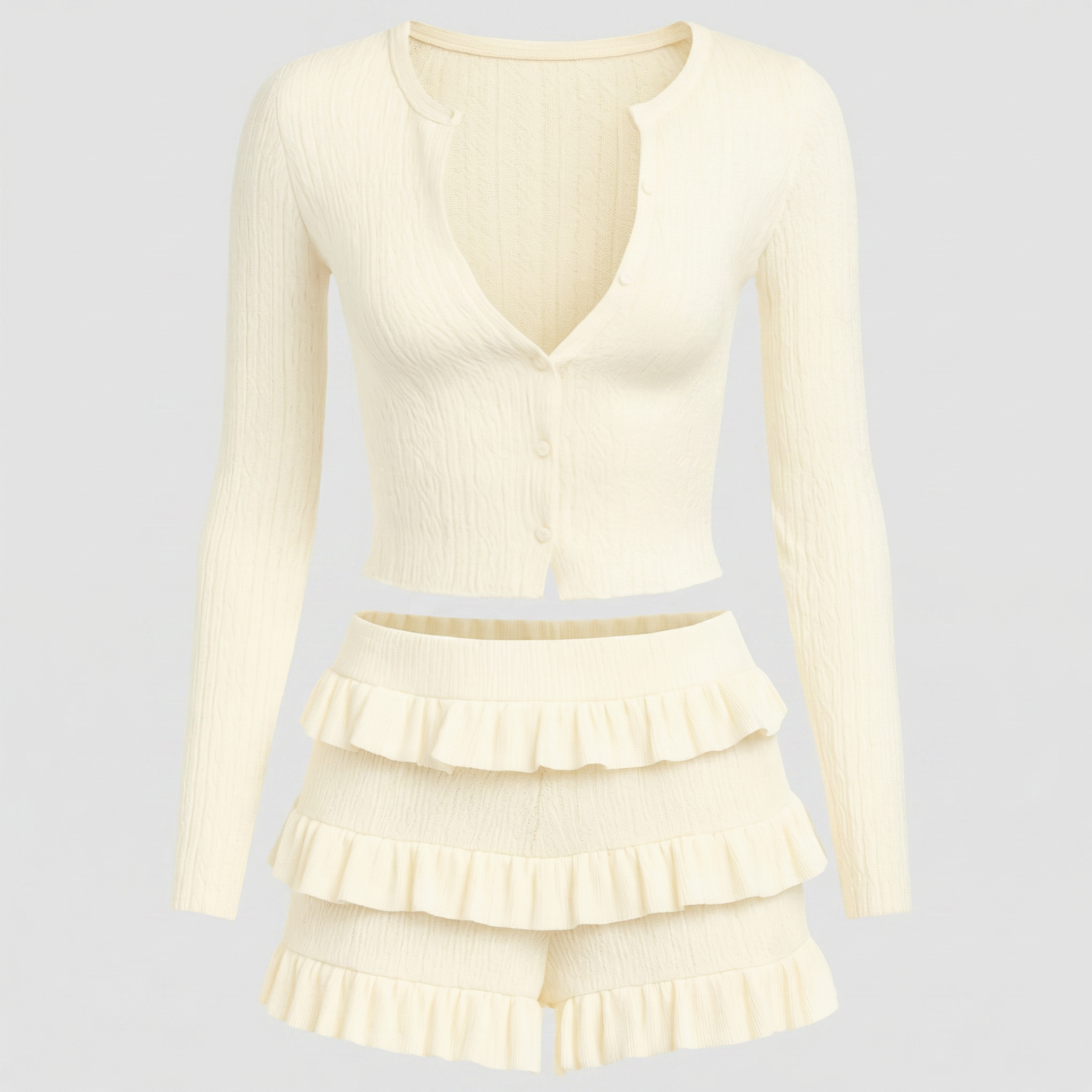 KIM'S | WOMEN'S KNIT SET | TWO PIECE | TEXTURED