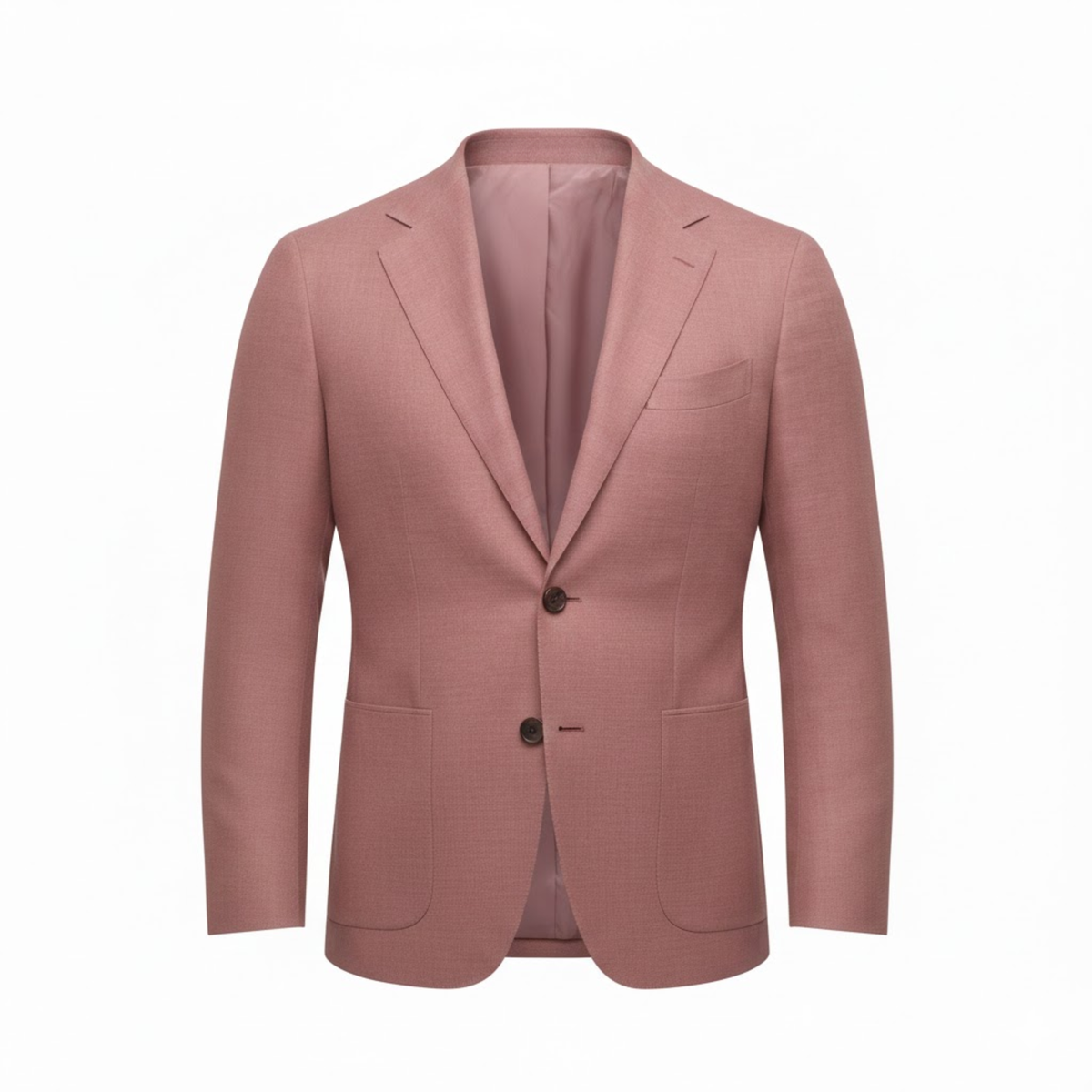 Men's slim fit tailored blazer with notched lapels and two-button front closure
