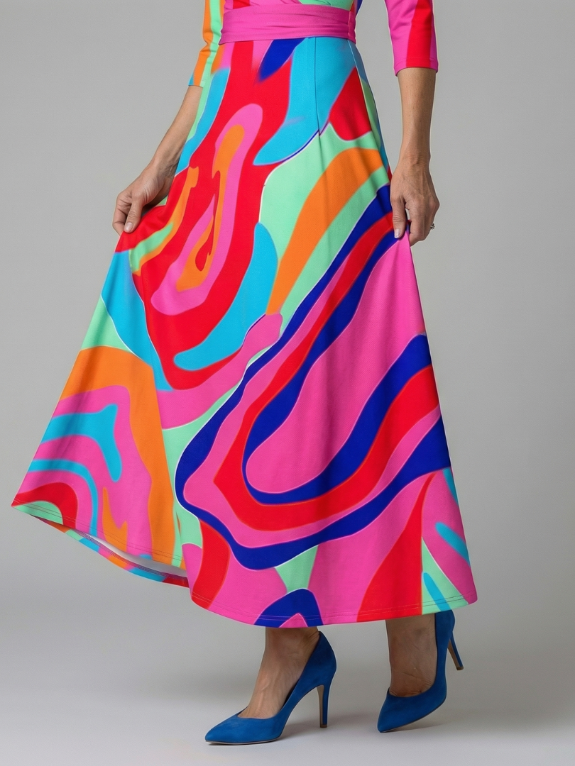 Celine | Abito Midi con Collo Incrociato