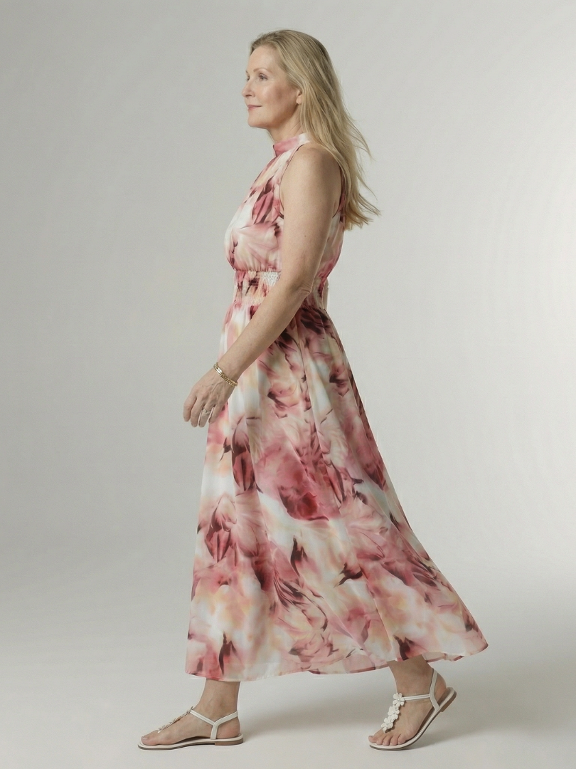 Sylin | Abito Midi con Collo All'Americana