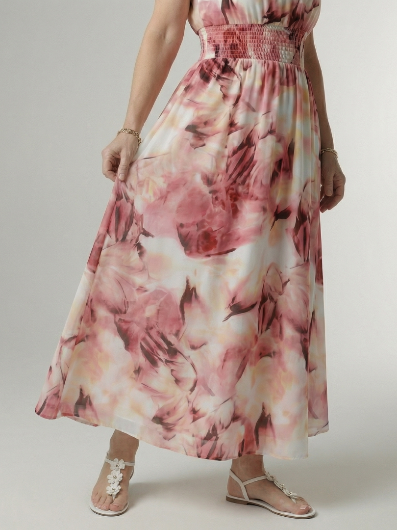 Sylin | Abito Midi con Scollo Halter Arricciato