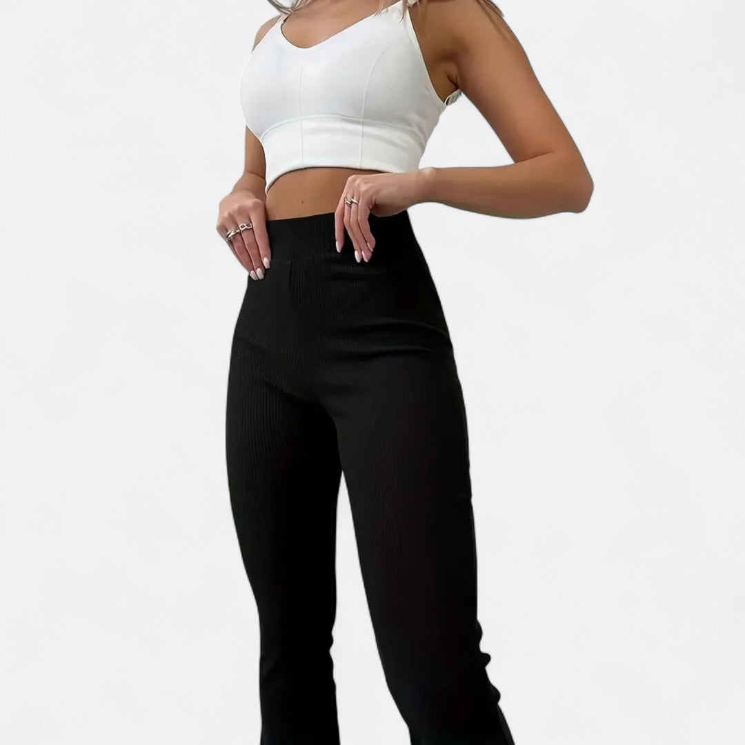Valmonti high-waist ribbed slim leggings in a slim, flattering fit