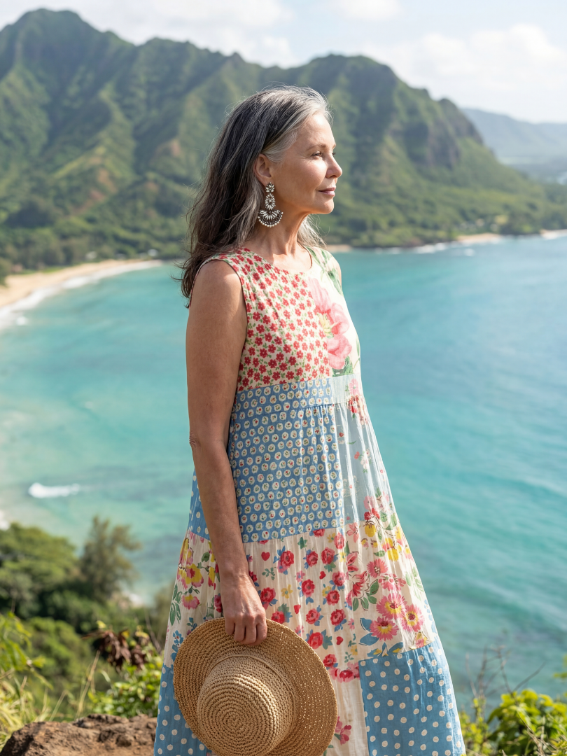 Kira | Abito Midi Floreale Costiero