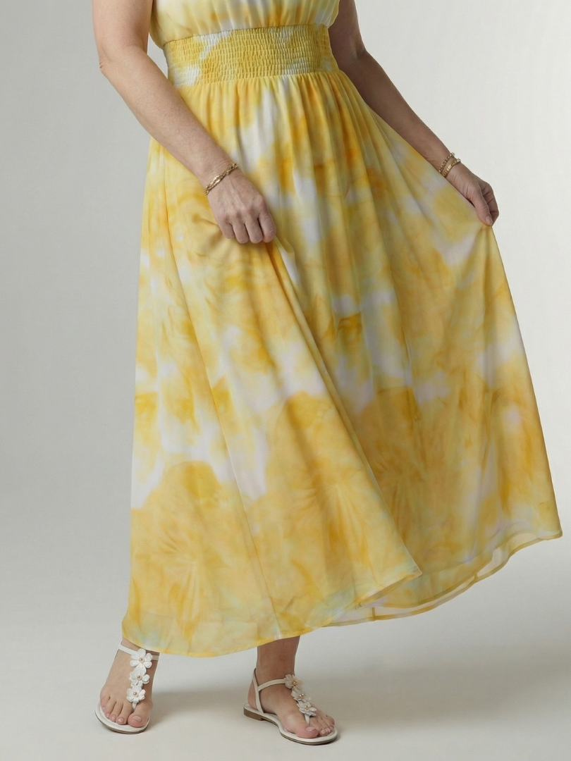 Sylin | Abito Midi con Scollo Halter Arricciato