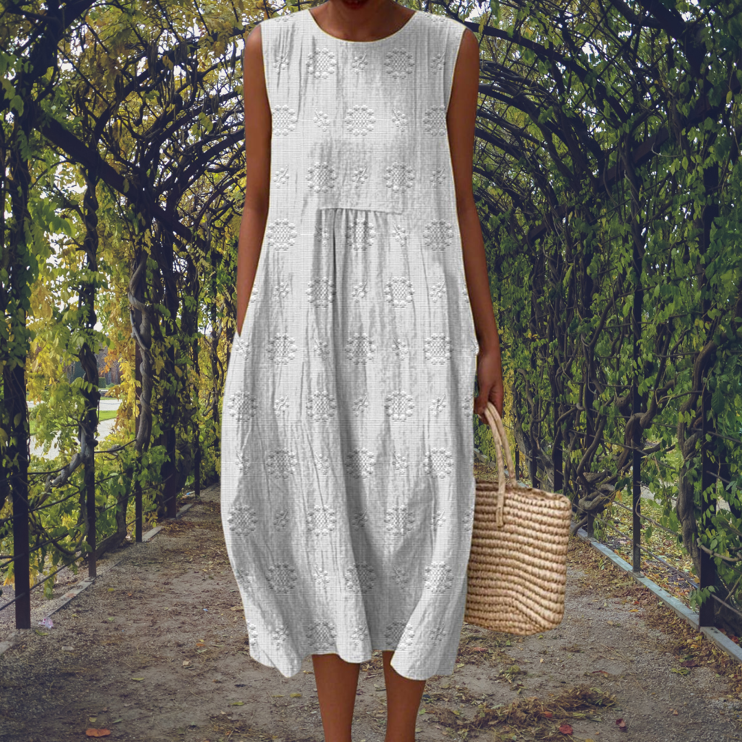 Ginevra | Abito Maxi Senza Maniche con Tasche