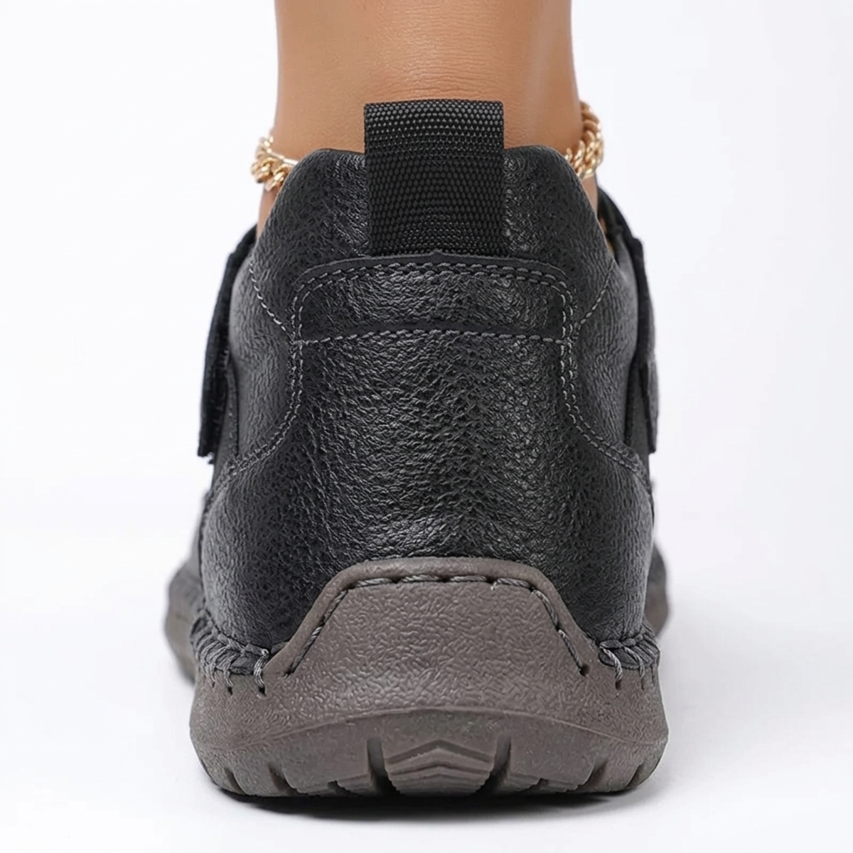 Women's textured lace-up sneakers with cushioned sole and contrast stitching