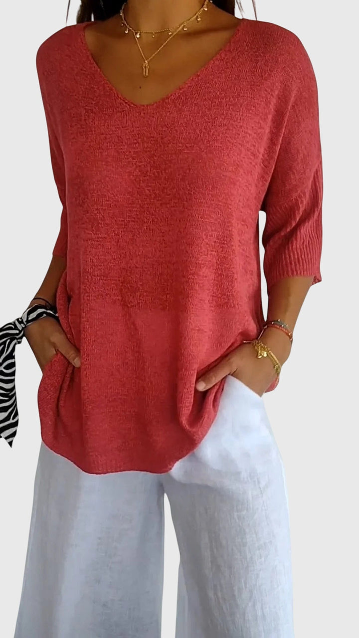 Lily | Elegant V-Neck Top