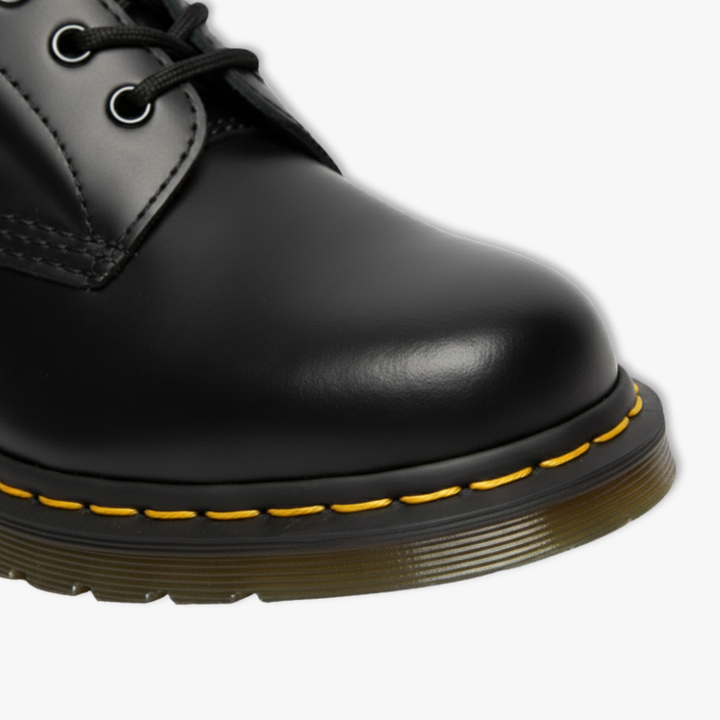 Genuine leather ankle boots with a chunky thick sole in black
