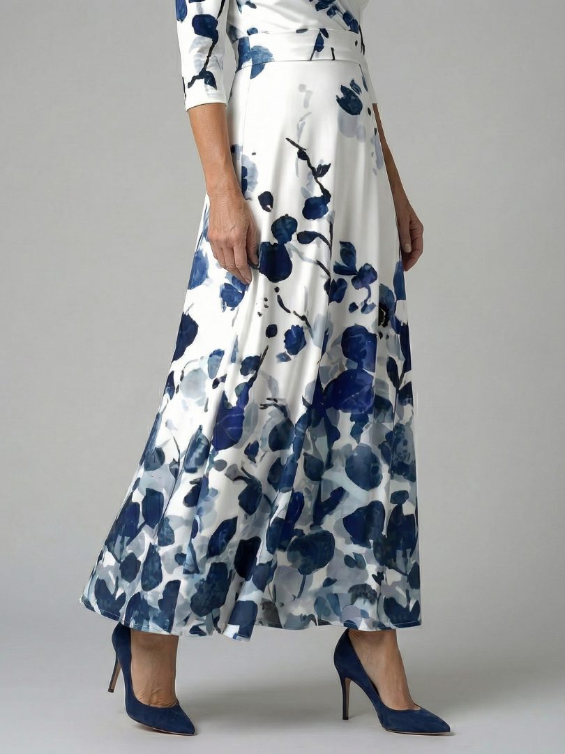 Celine | Abito Midi con Collo Incrociato