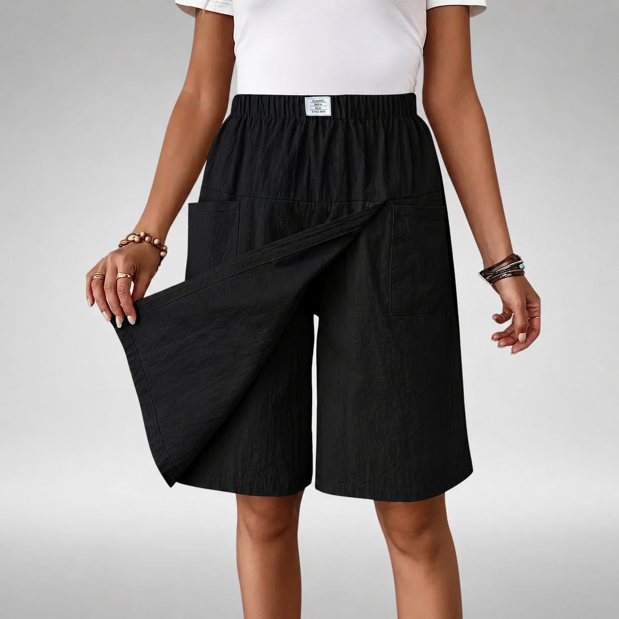Anne™ Pantaloni Corti Comfort a Vita Alta