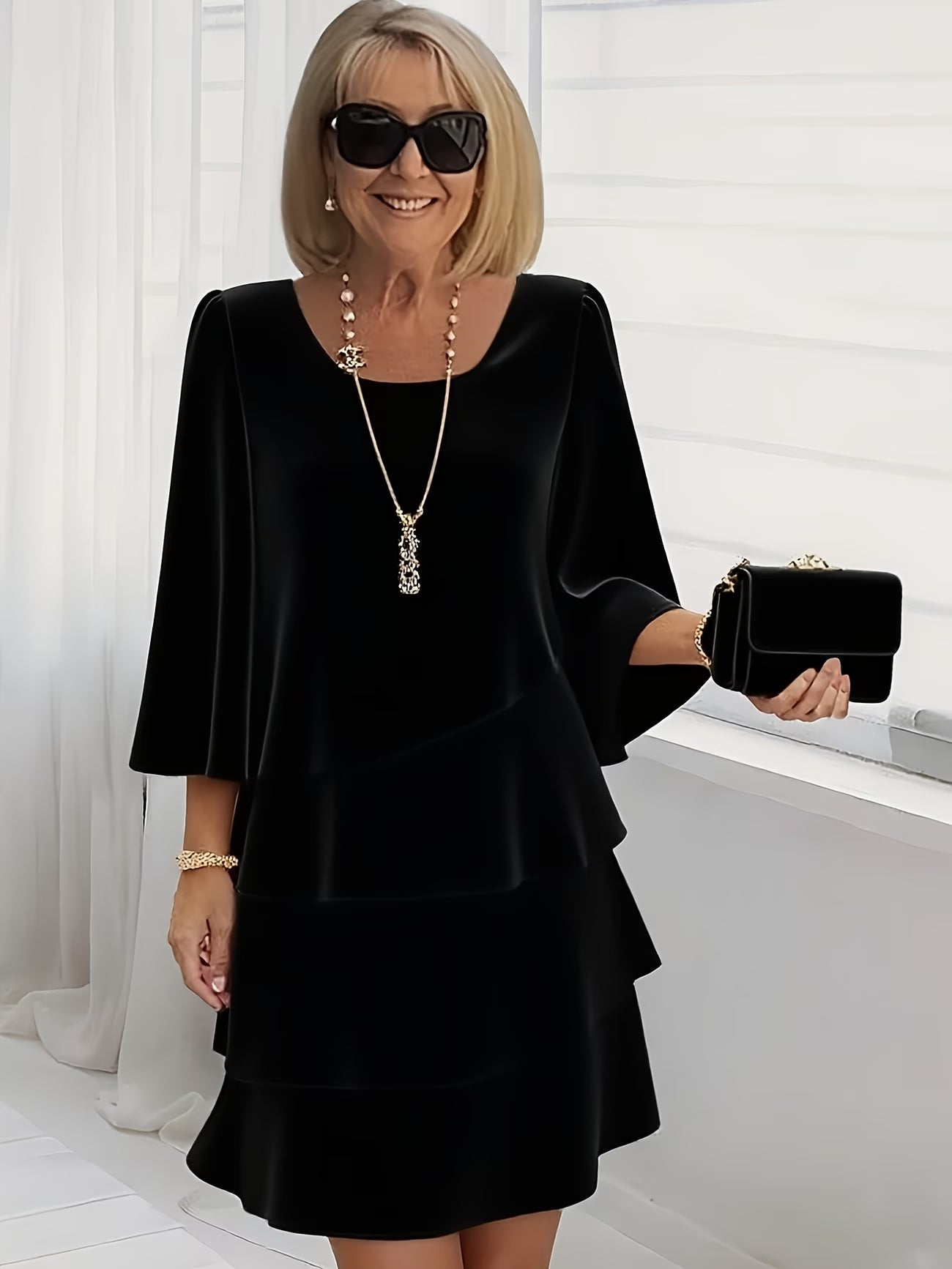 Catherine | Abito Elegante con Volant in 7 colori