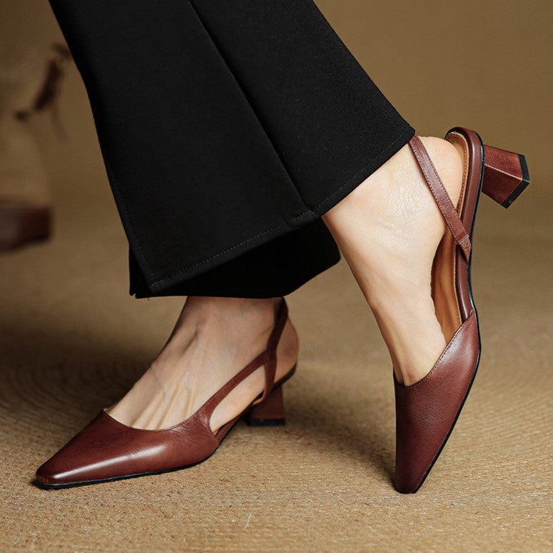 Pumps Slingback in Pelle Arlise