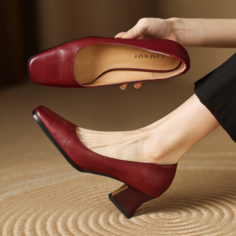 Pumps Quadrati in Pelle Oriel