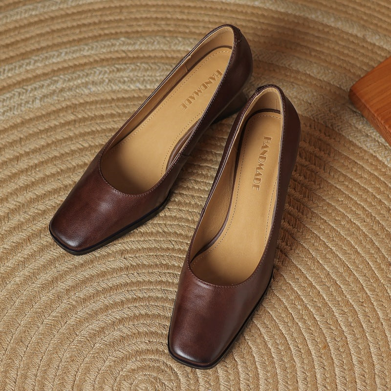 Pumps Quadrati in Pelle Oriel