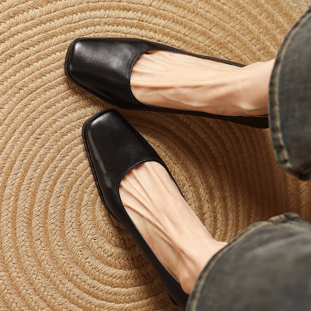 Pumps Quadrati in Pelle Oriel