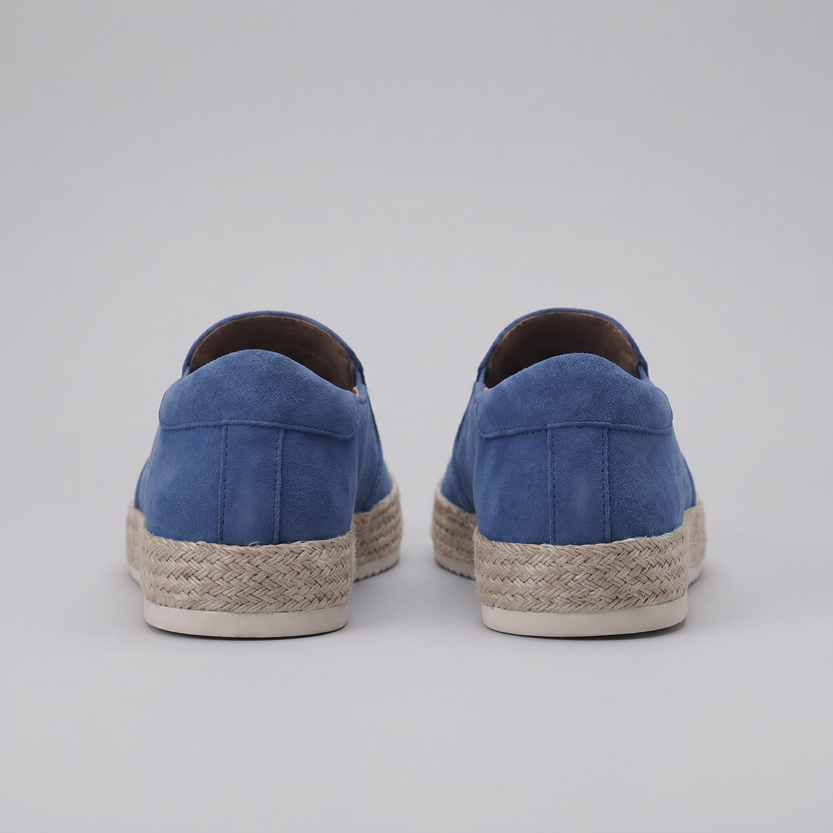 Men's suede slip-on loafers with rubber sole shown in multiple colors