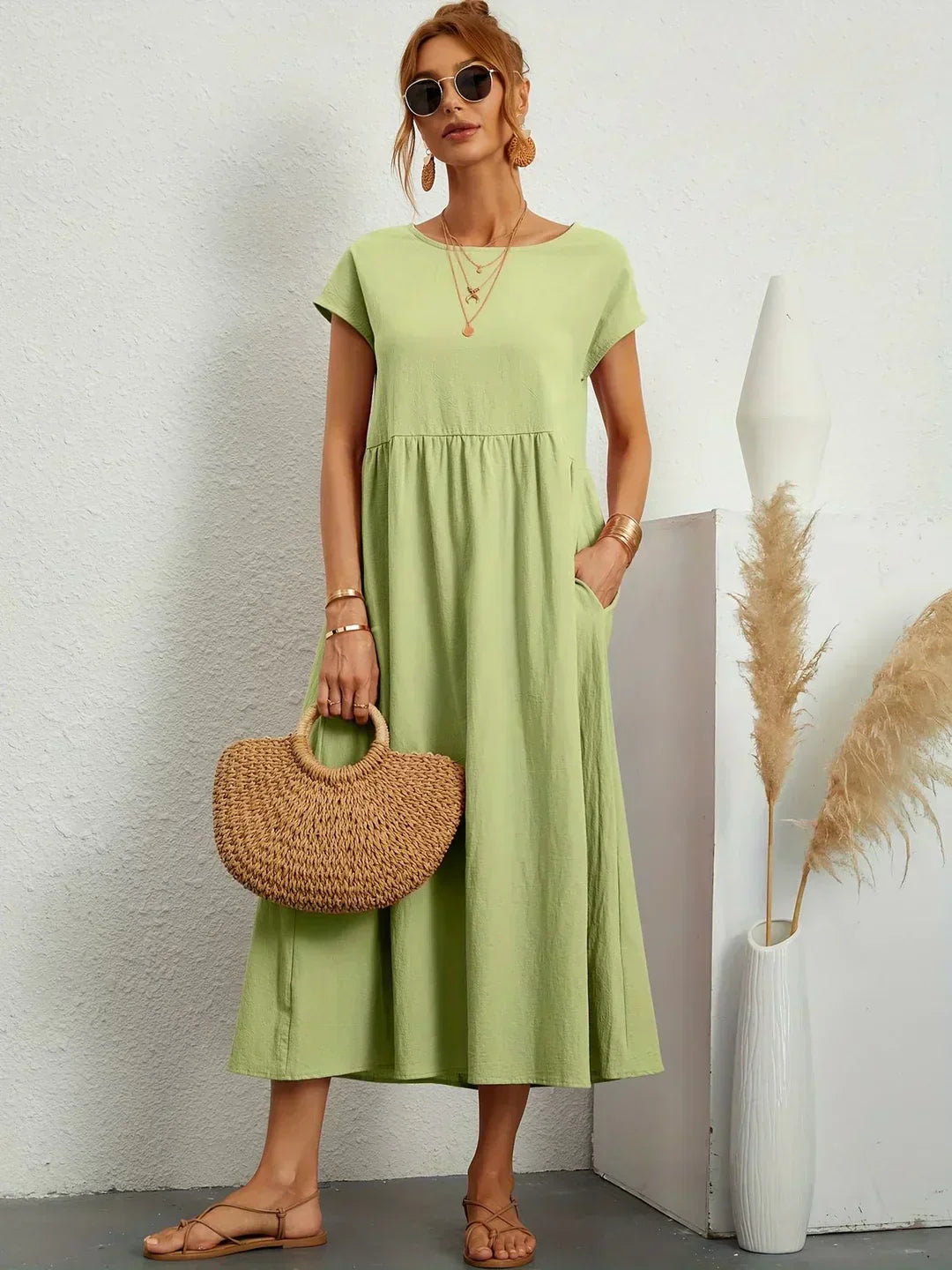 Ursina | Abito Midi Fluido-