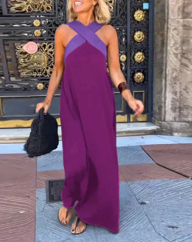 Quirine | Vestito Maxi con Chiusura a Incrocio