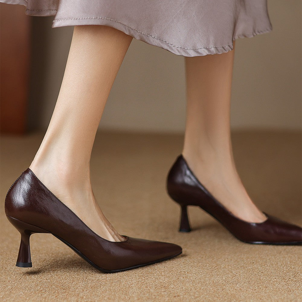 Cymara Scarpe con Tacco in Pelle