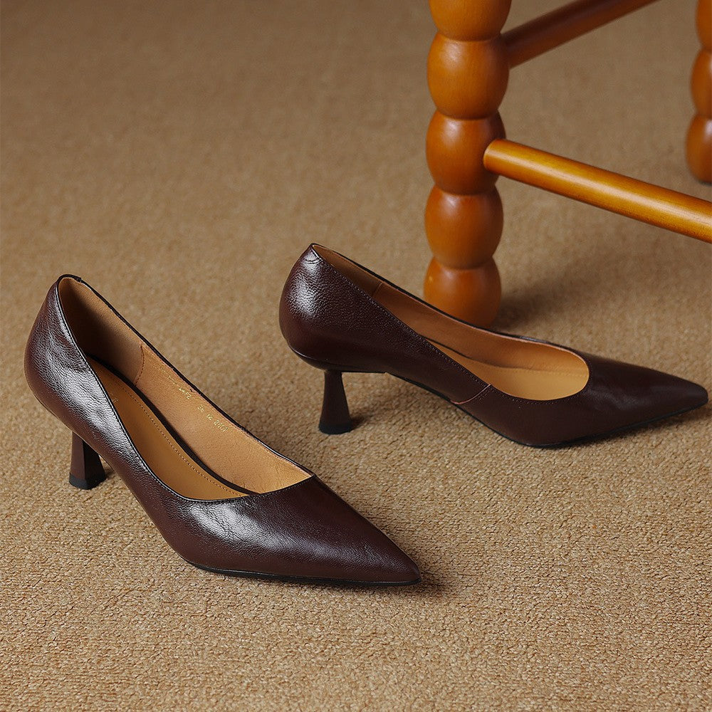 Cymara Scarpe con Tacco in Pelle