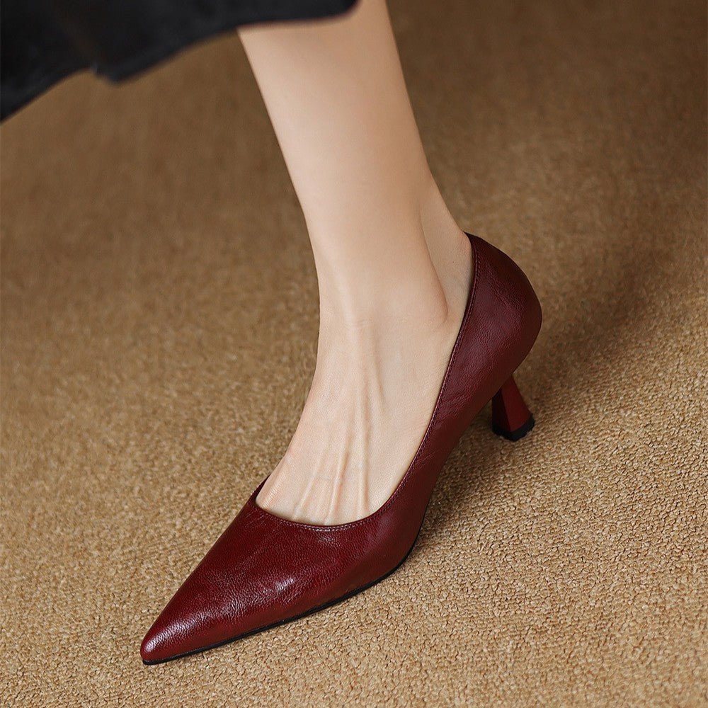 Cymara Scarpe con Tacco in Pelle