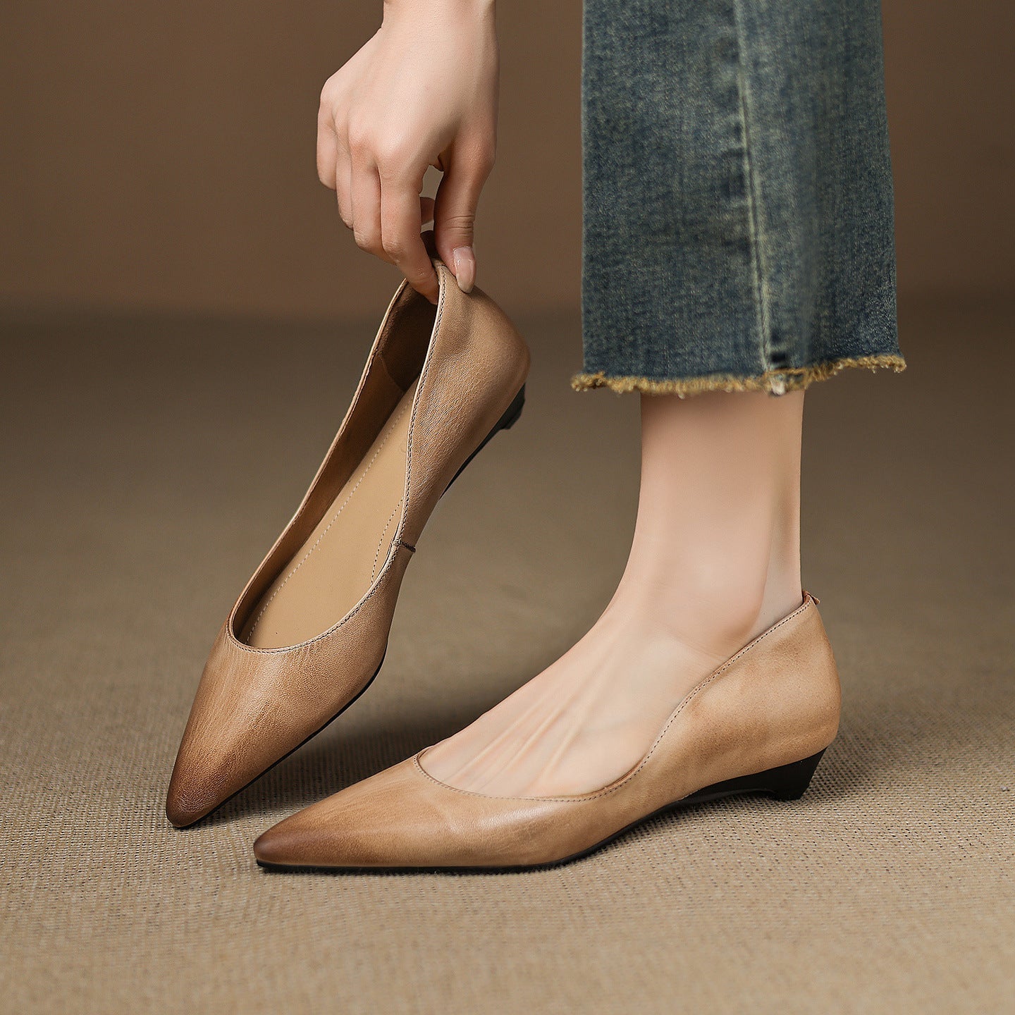 Pantofole in Vera Pelle Arla