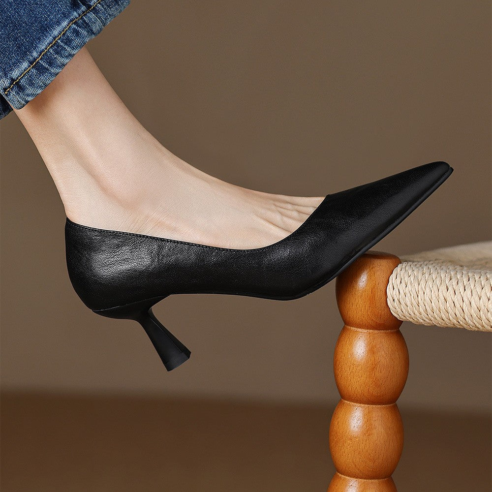 Cymara Scarpe con Tacco in Pelle