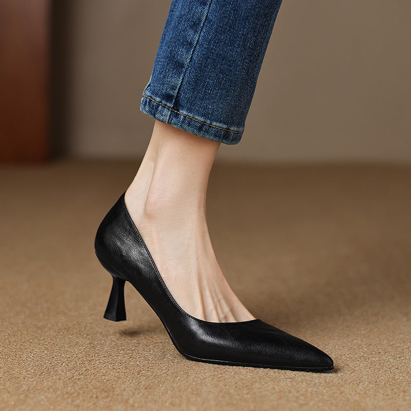 Cymara Scarpe con Tacco in Pelle