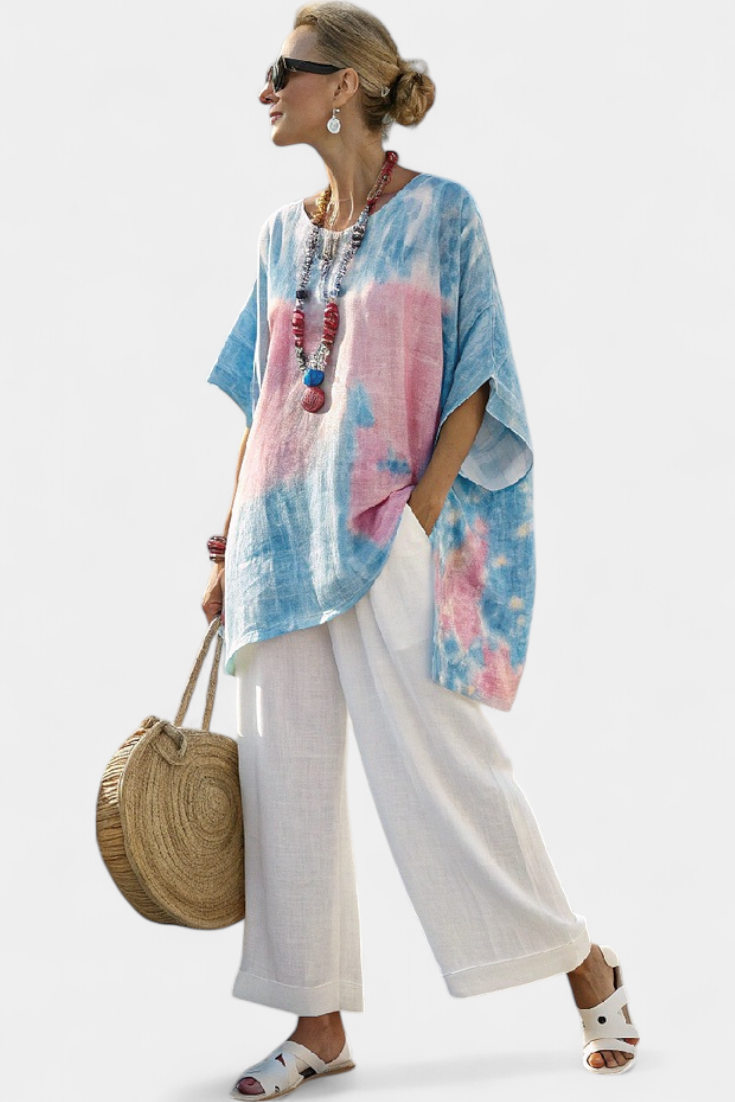 Vantrel | Comfortable Relaxed Top &amp; Striped Bamboo Pants