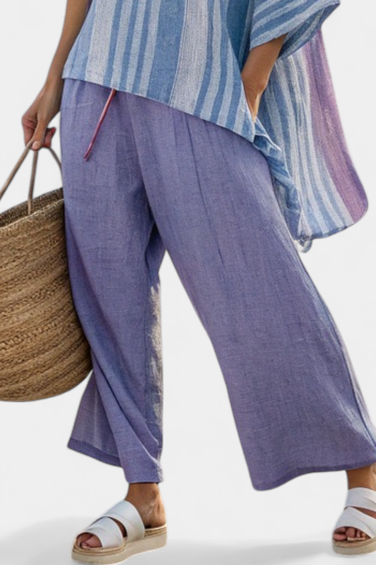 Zellora | Elegant Lavender &amp; Sky Blue Top &amp; Pants