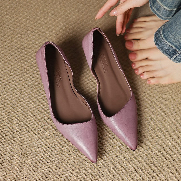 Pumps in Pelle con Tacco Kitten Orlisse