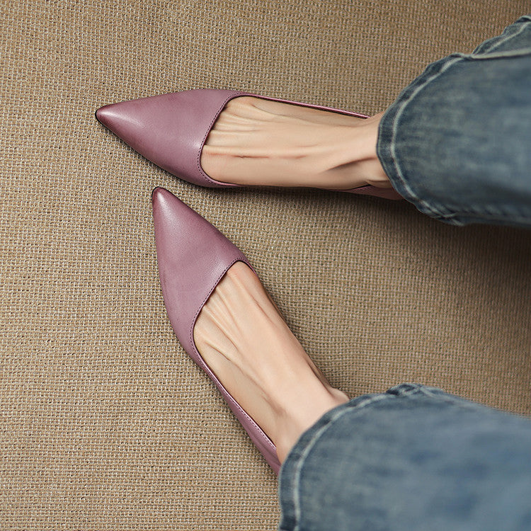 Pumps in Pelle con Tacco Kitten Orlisse