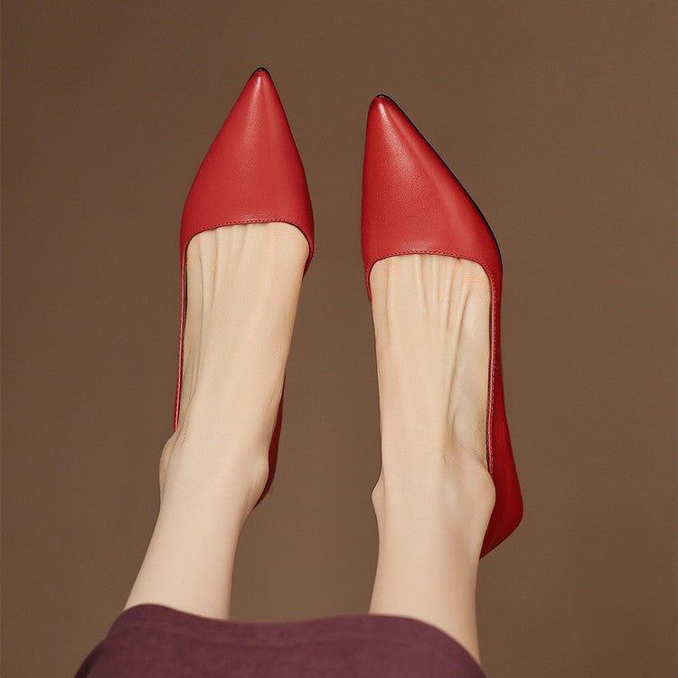 Pumps in Pelle con Tacco Kitten Orlisse