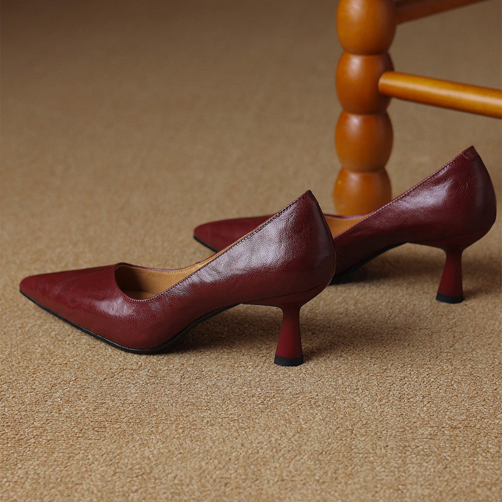Cymara Scarpe con Tacco in Pelle