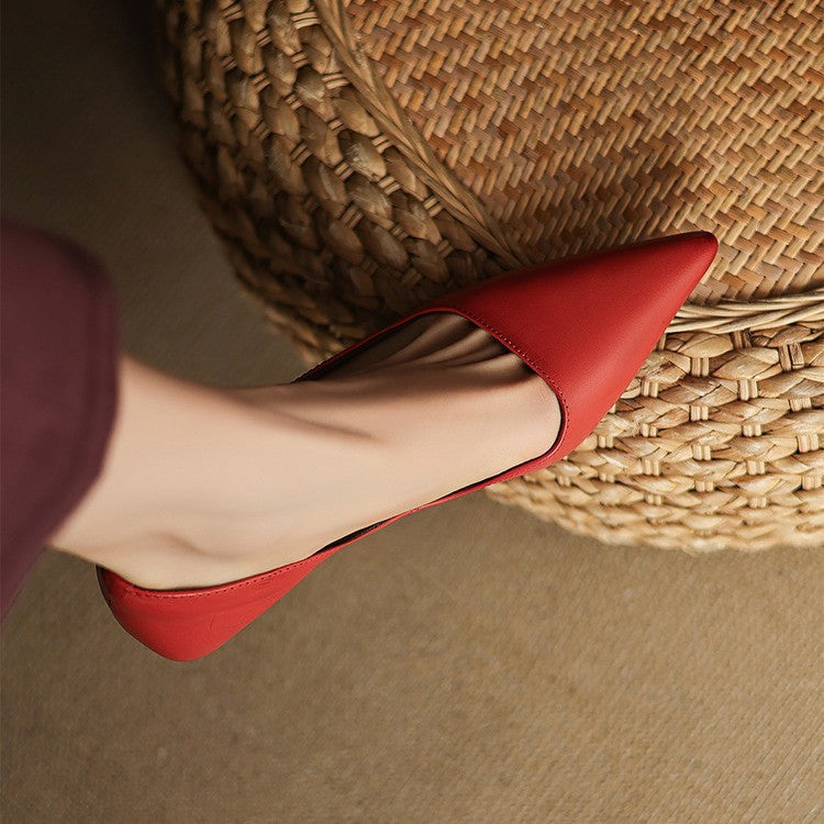 Pumps in Pelle con Tacco Kitten Orlisse