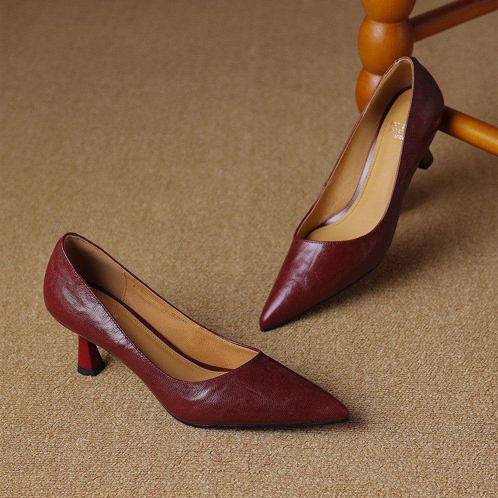 Cymara Scarpe con Tacco in Pelle