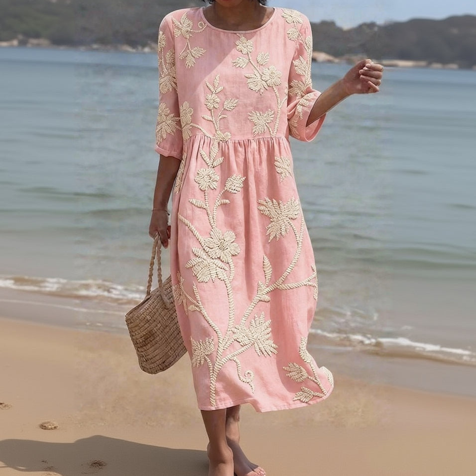 Serena | Abito Ricamato Mediterraneo