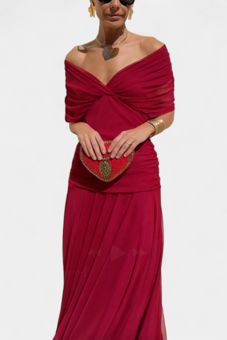 Alondra™ | Vestito Lungo Floreale con Scollatura a V