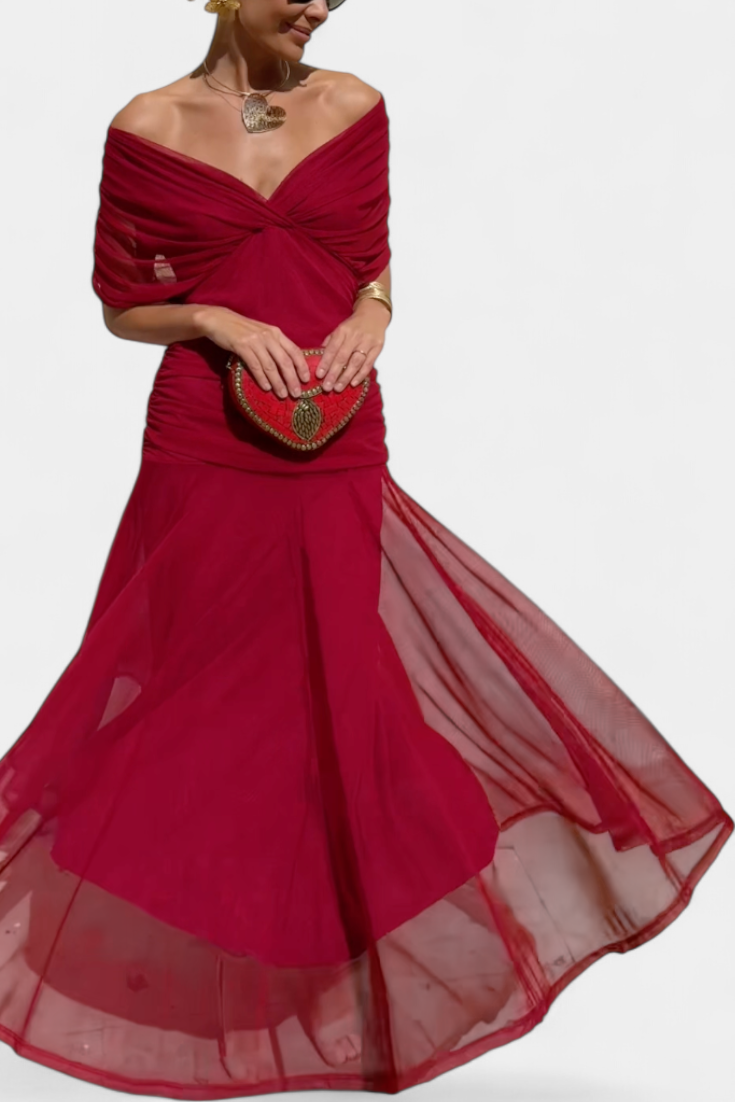 Alondra™ | Vestito Lungo Floreale con Scollatura a V
