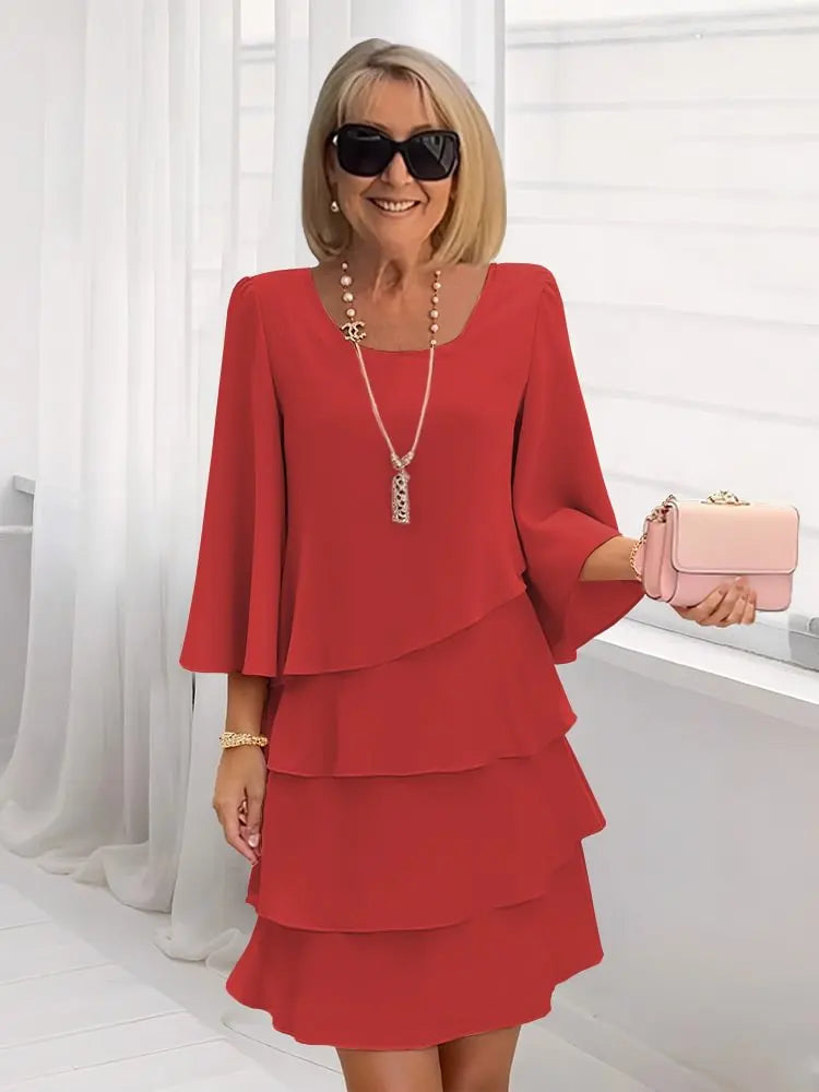 Catherine | Abito Elegante con Volant in 7 colori
