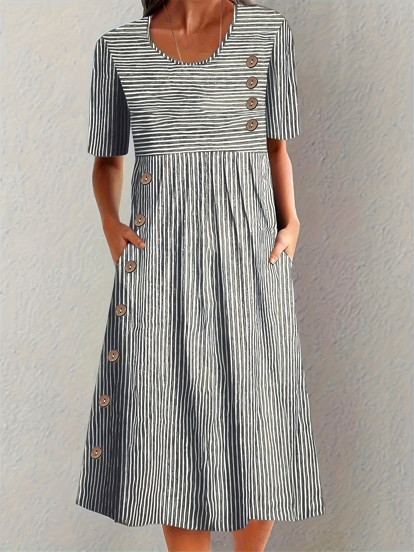 Coralie | Maxi estivo a righe croccanti