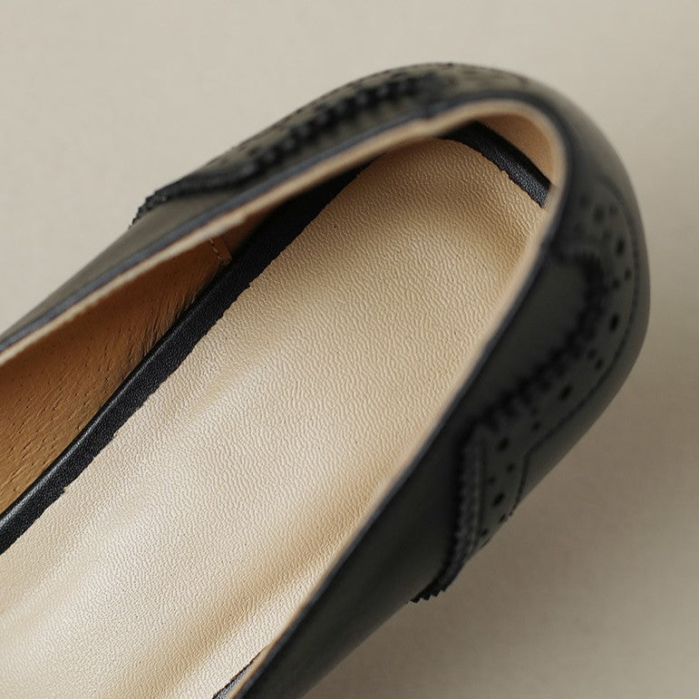 Célora Décolleté in Pelle con Nastro