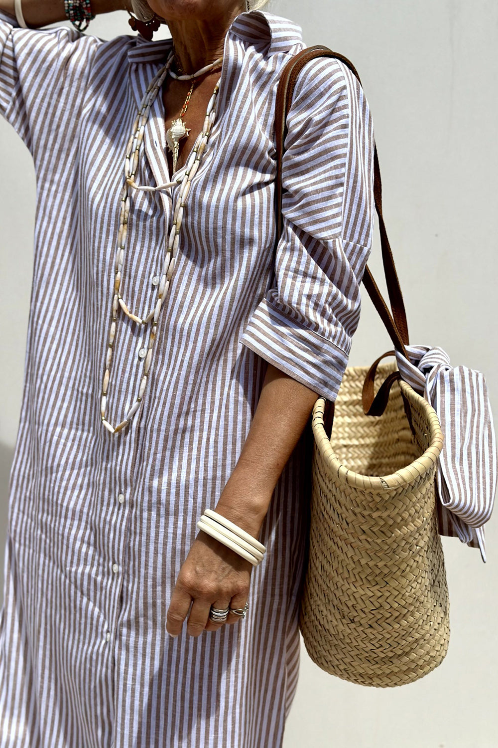 Corinne | Maxi Camicia a Righe Classica