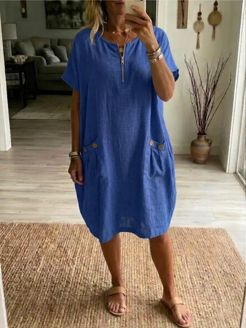 Pascale | Vestito Maxi con Zip Frontale-