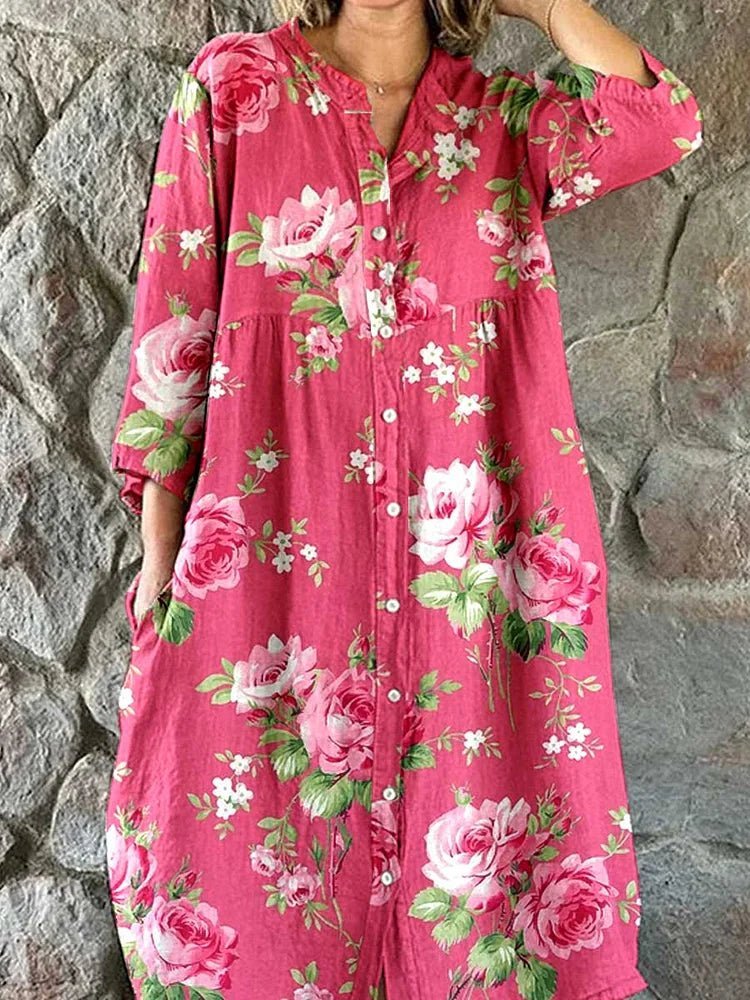 Mathilde | Abito Maxi Floreale Artistico-